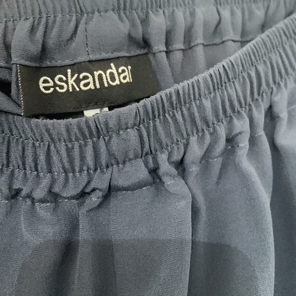Eskandar Silk Trousers Teal size 3 - Picture 3 of 3